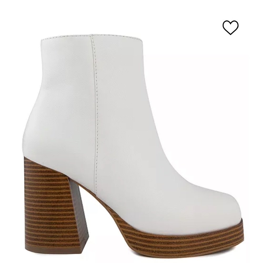 White platform boots  - NWT